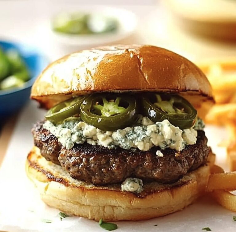 Jalapeno Burgers With Gorgonzola Recipe