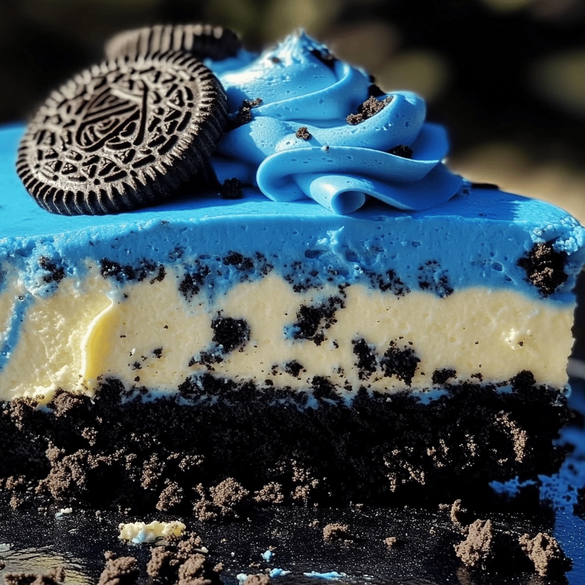 Stunning Blue Velvet Oreo Cheesecake Recipe