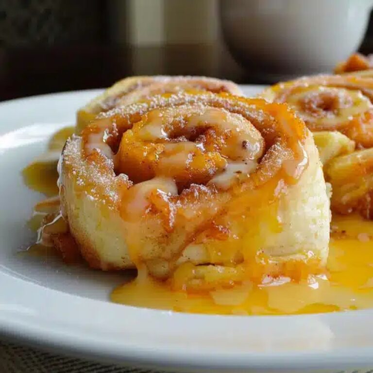 Sweet Peach Cobbler Cinnamon Rolls Recipe