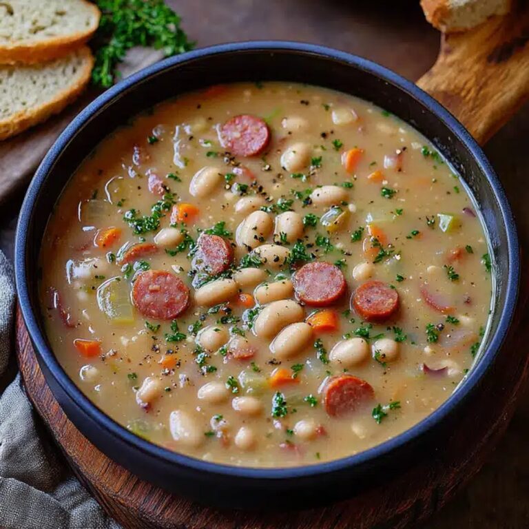 Creamy Bean Soup With Kielbasa Recipe