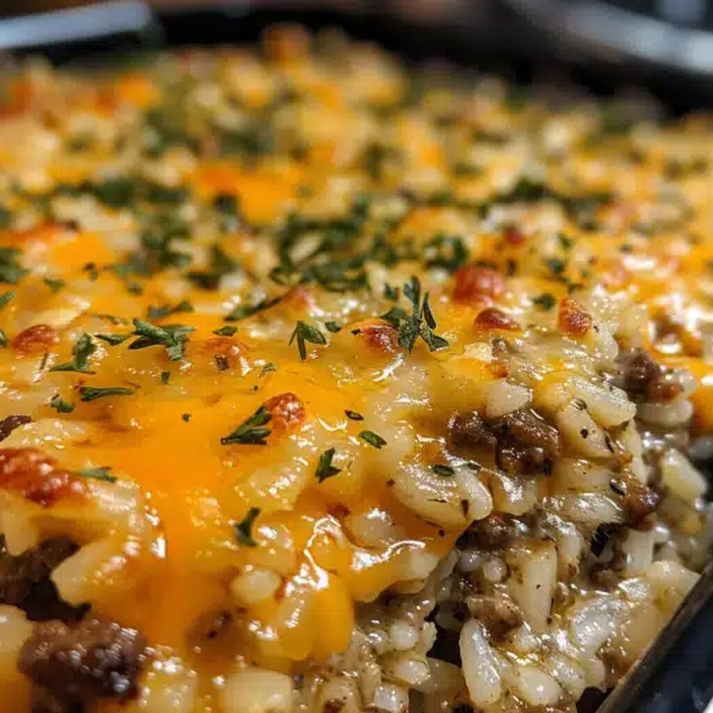 Cozy Cheesy Ranch Ground Beef and Rice Casserole Recipe - Dave's Grill