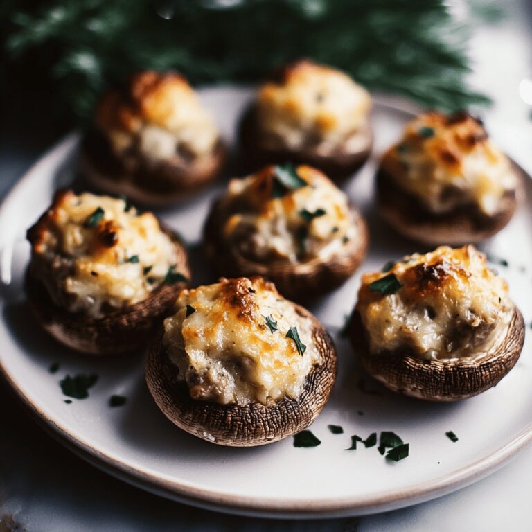 Festive Christmas Stuffed Mushrooms Recipe