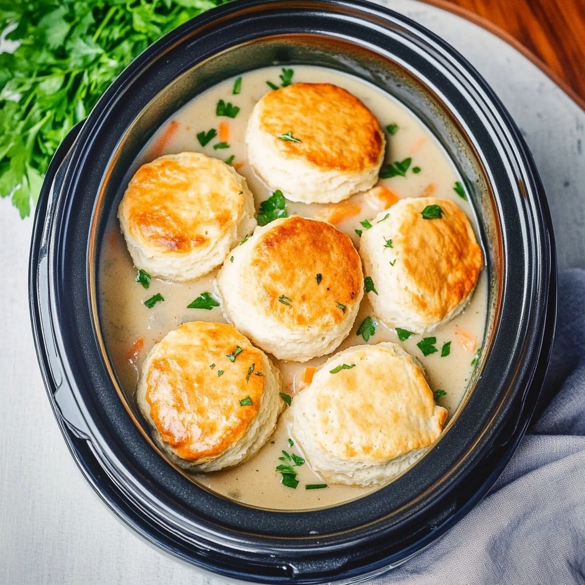 Slow Cooker Chicken And Biscuits Recipe