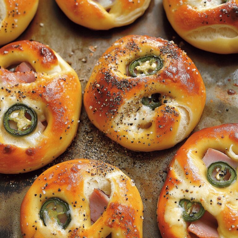 Spicy Swiss Ham Stuffed Pretzels Recipe