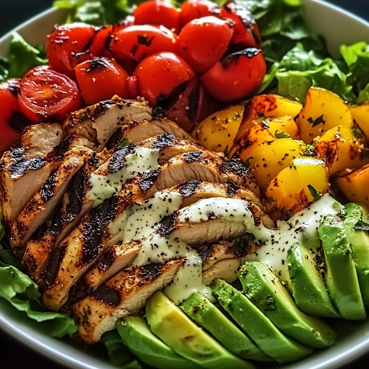 Grilled Chicken & Avocado Salad Bowl Recipe