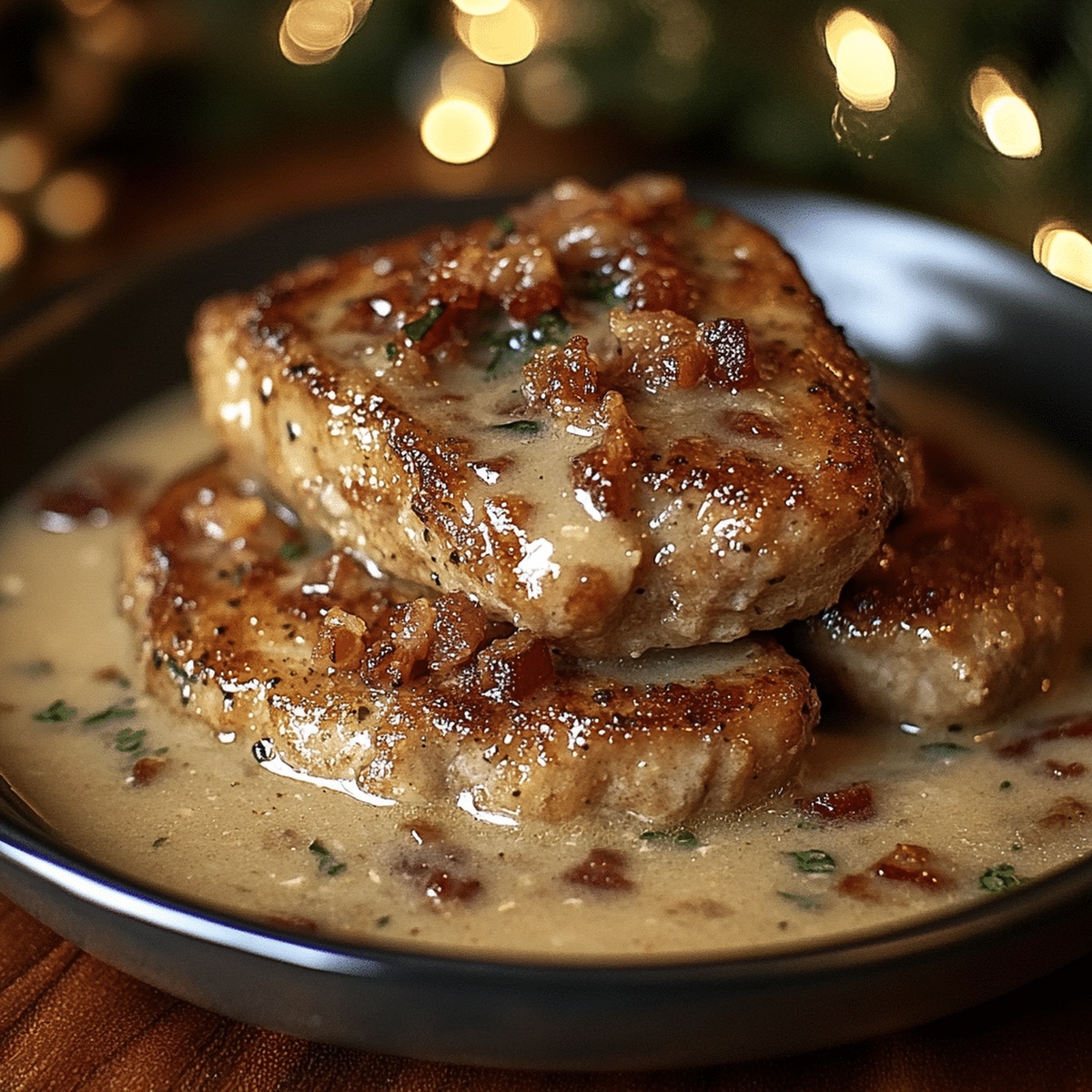 Crispy Country Fried Pork Chops With Bacon Gravy Recipe