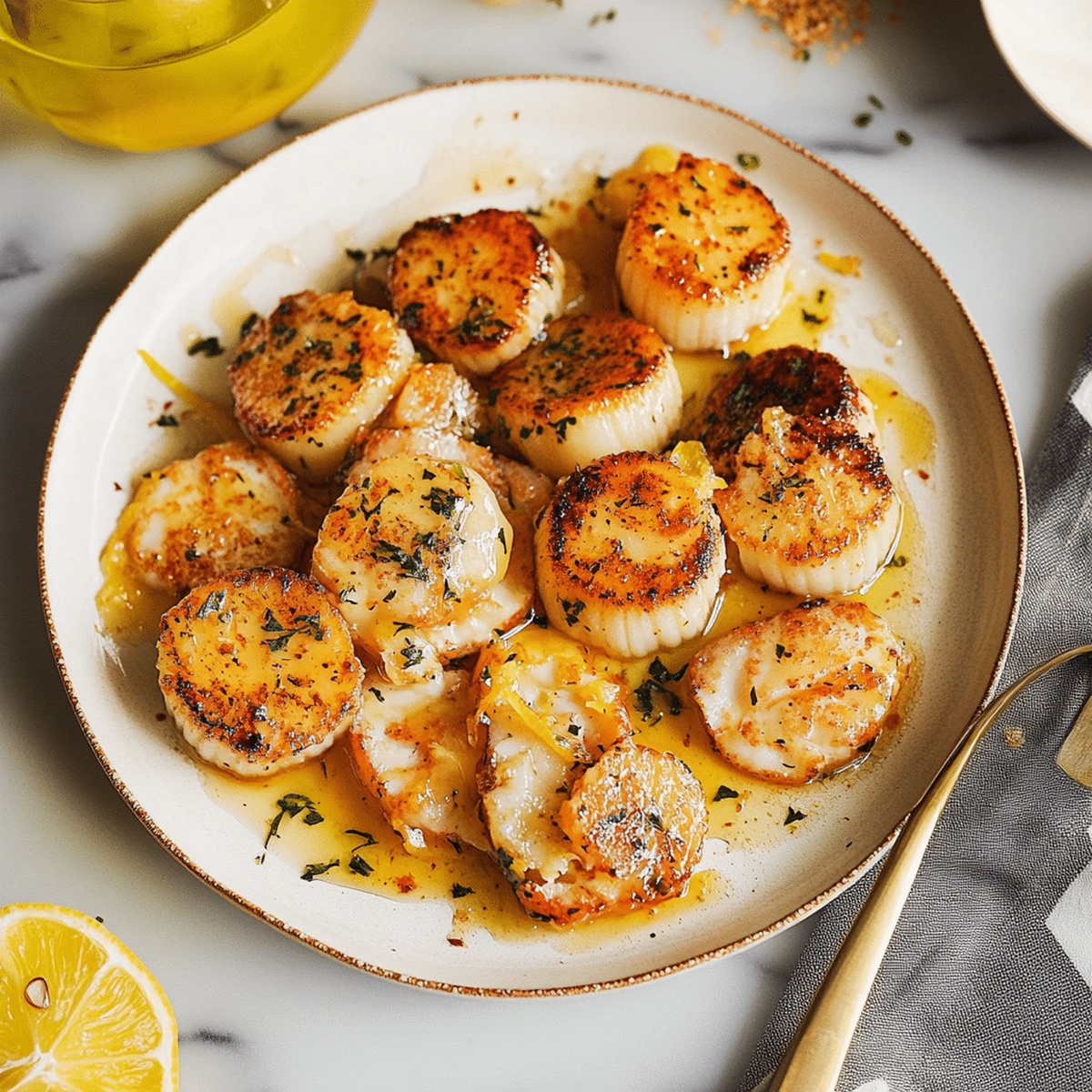 Elegant Lemon Butter Scallops Recipe
