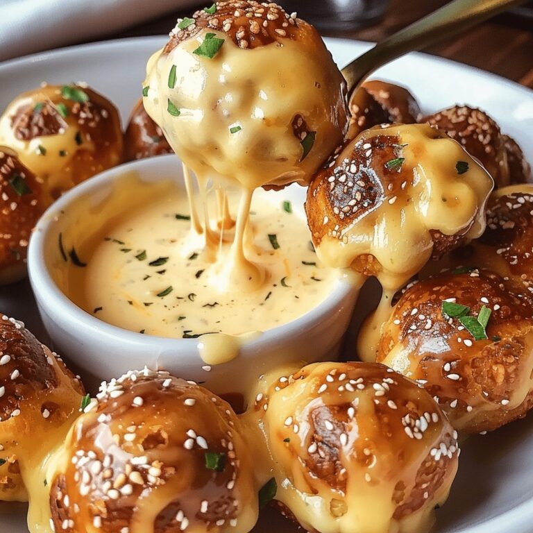 Pretzel Bites With Cheddar Cheese Sauce Recipe