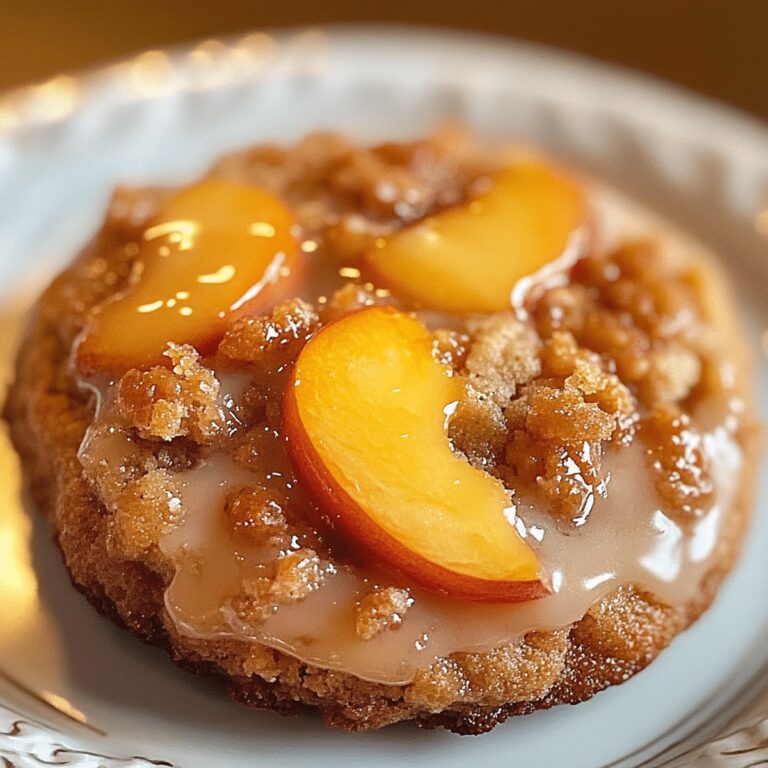 Boozy Peach Cobbler Cookies With Crown Royal Peach Glaze Recipe