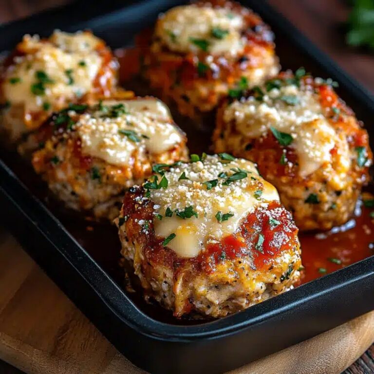 Crispy Garlic Parmesan Chicken Meatloaves Recipe