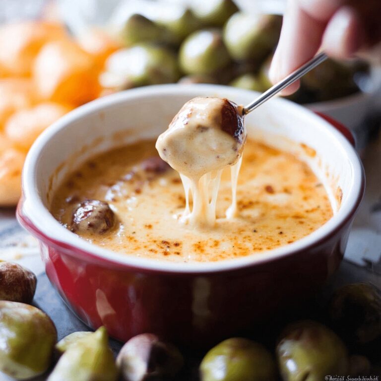 Velvety Beer Cheese Fondue Recipe