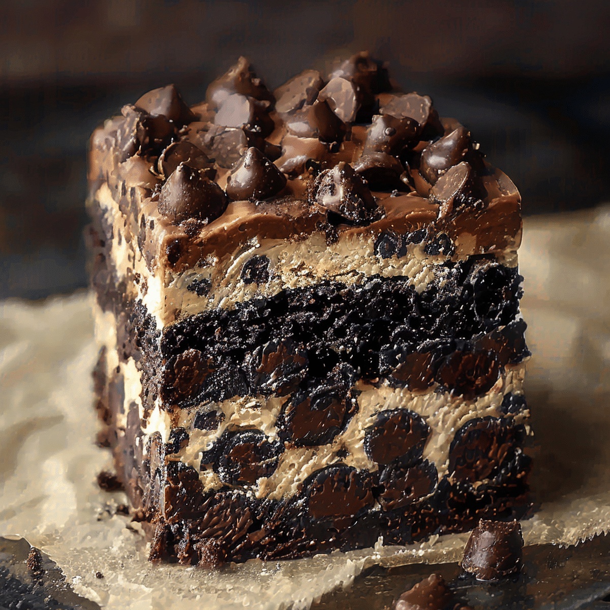 Cookie Dough Brownie Cake Recipe