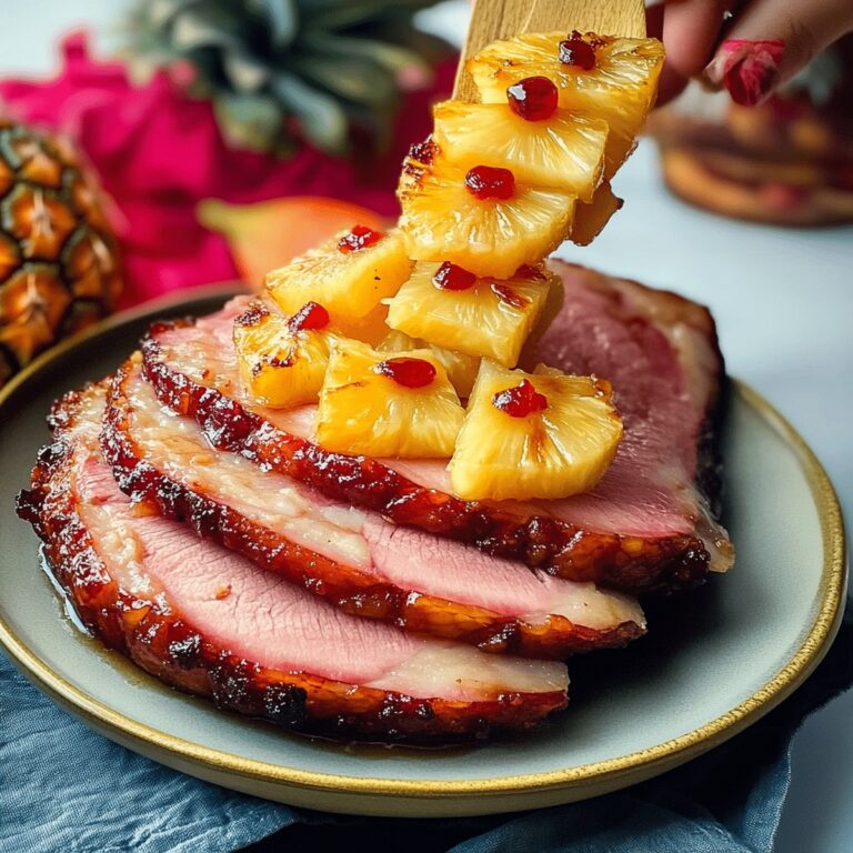 Baked Ham With Pineapple And Brown Sugar Glaze Recipe