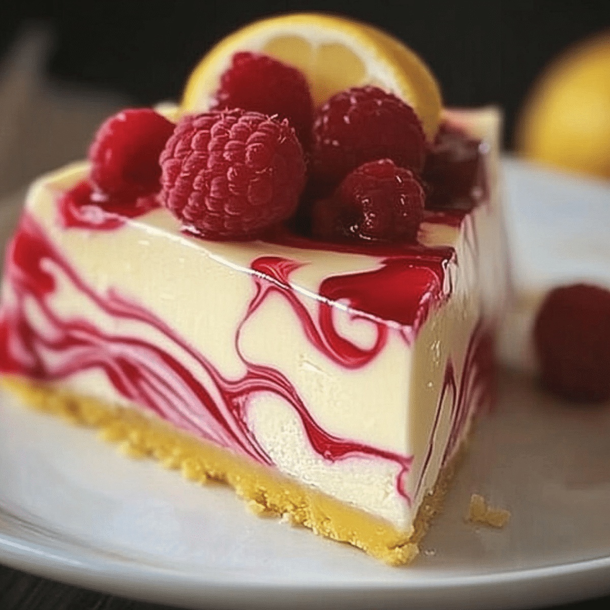 Tangy Lemon Raspberry Cheesecake Recipe