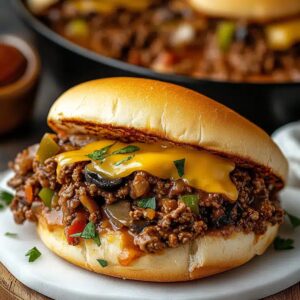 Philly Cheesesteak Sloppy Joes Recipe