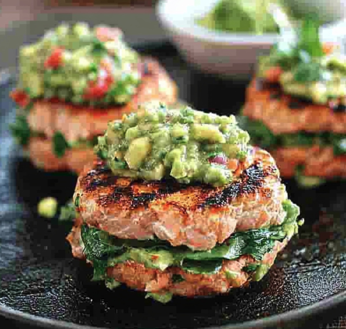 Grilled Salmon Burgers With Avocado Salsa Recipe