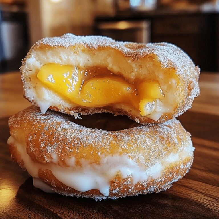 Heavenly Peach Cobbler Cheesecake Donuts Recipe