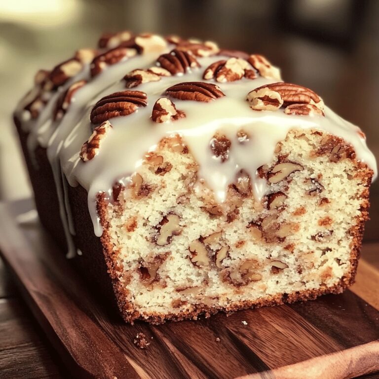 Butter Pecan Cake Loaf With Cream Cheese Icing Recipe