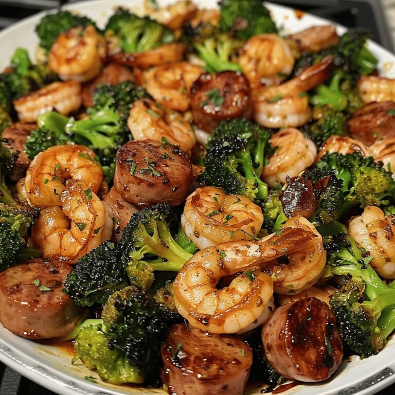 Honey Garlic Shrimp, Sausage & Broccoli Recipe