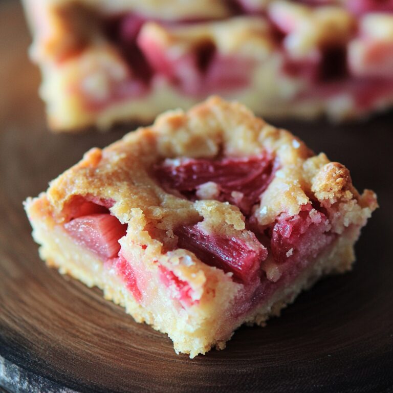 Rhubarb Dream Bars Recipe