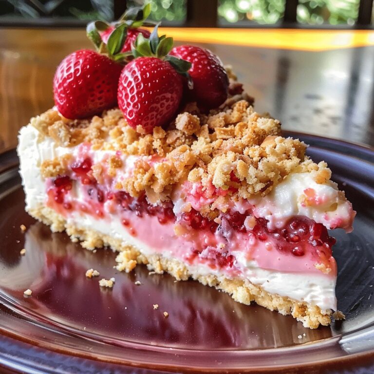 Berrylicious Strawberry Crunch Cheese Cake Recipe