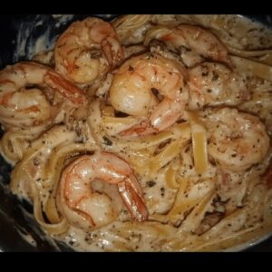 Silky Spaghetti With Shrimp In Cream Sauce Recipe