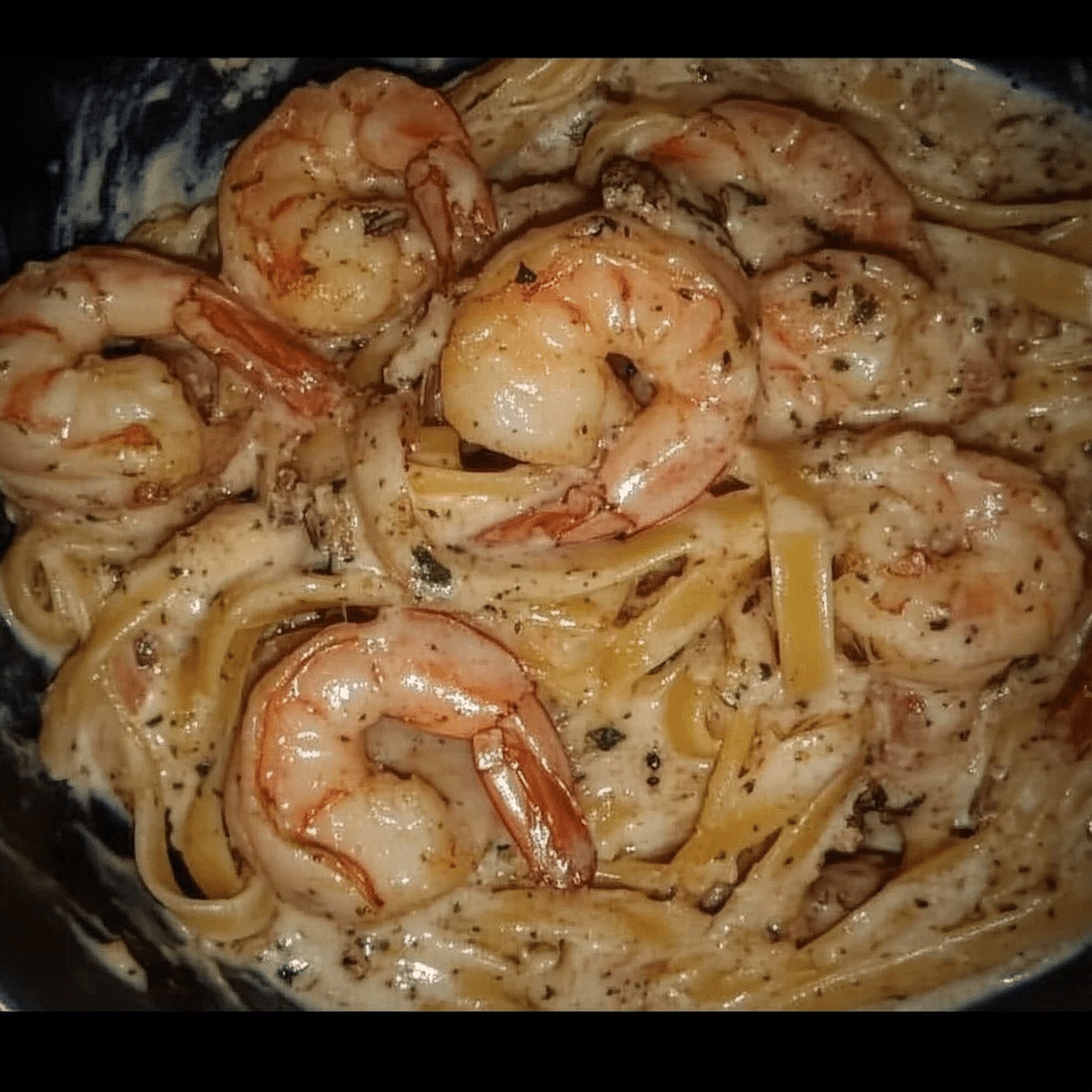 Silky Spaghetti With Shrimp In Cream Sauce Recipe