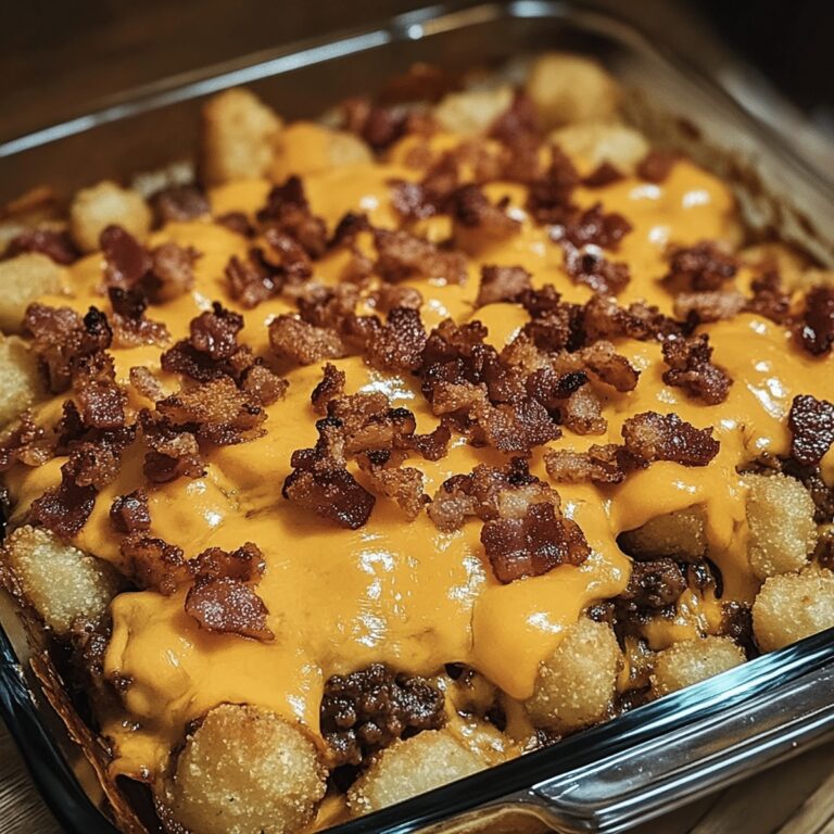 Hearty Bacon Cheeseburger Tater Tot Casserole Recipe
