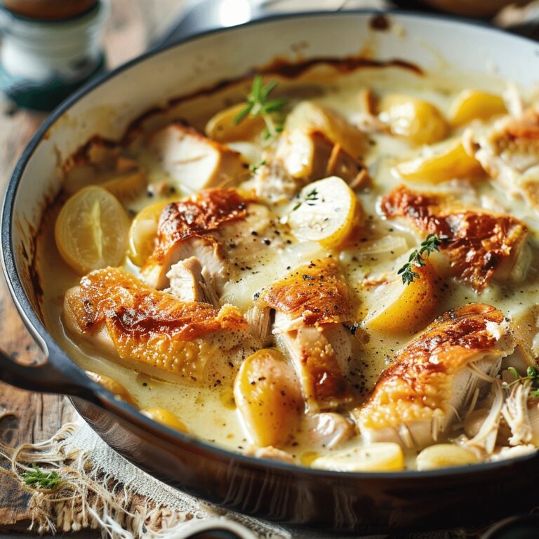 French Chicken Casserole A La Normande Recipe
