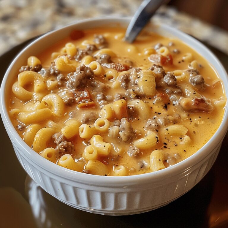 Macaroni Cheeseburger Soup Recipe