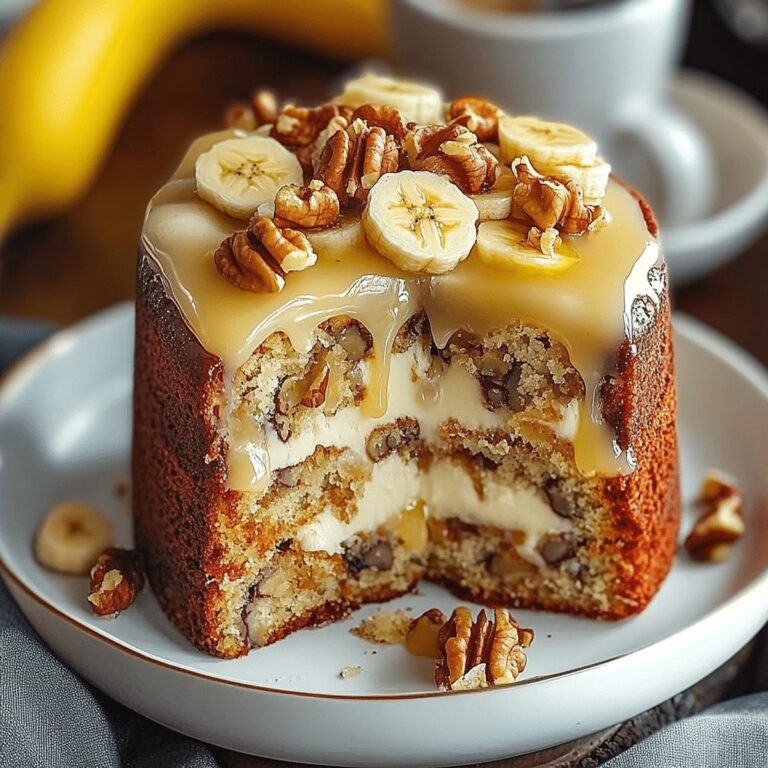 Rich Vanilla Banana Walnut Cake Recipe