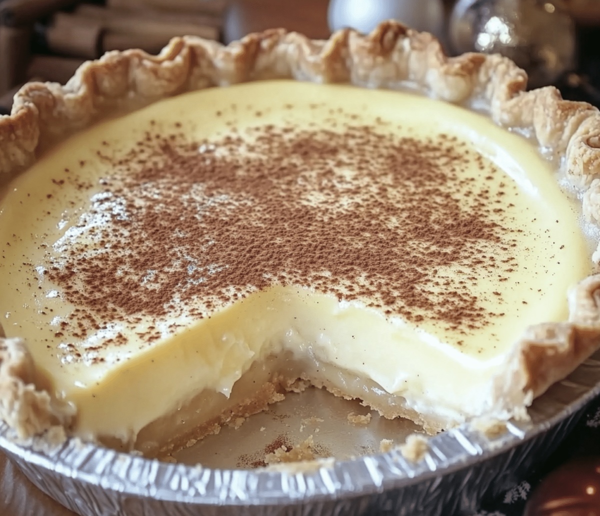 Magical Christmas Eve Cinnamon-Vanilla Custard Pie Recipe