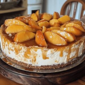 Sumptuous Peach Cobbler Cheesecake Recipe