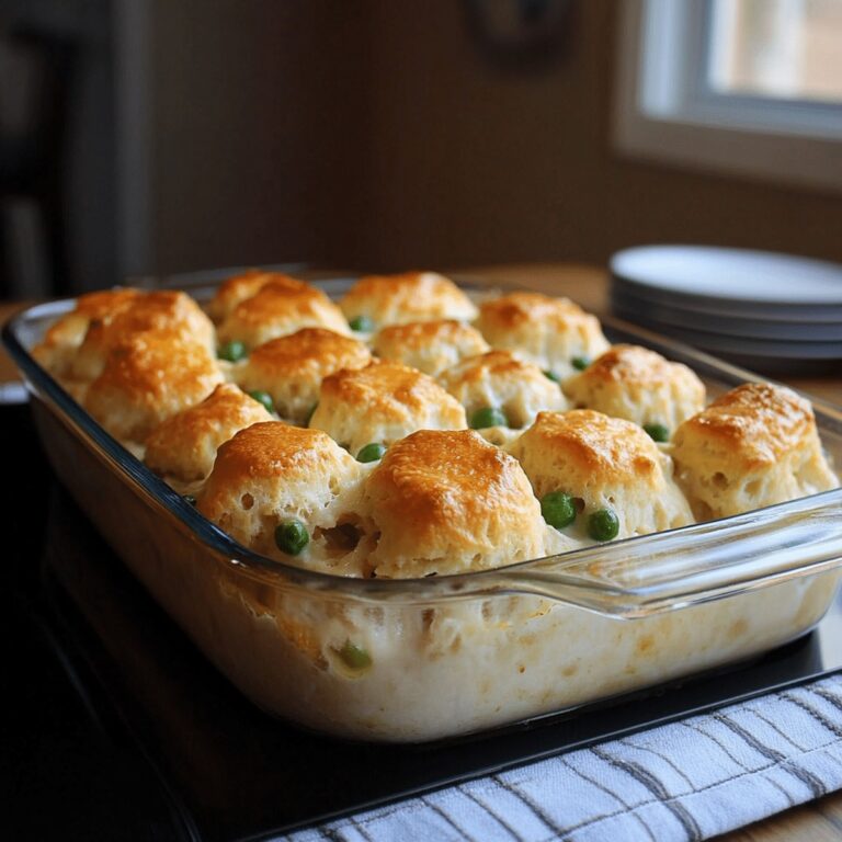 Cheesy Chicken Bubble Biscuit Bake Casserole Recipe