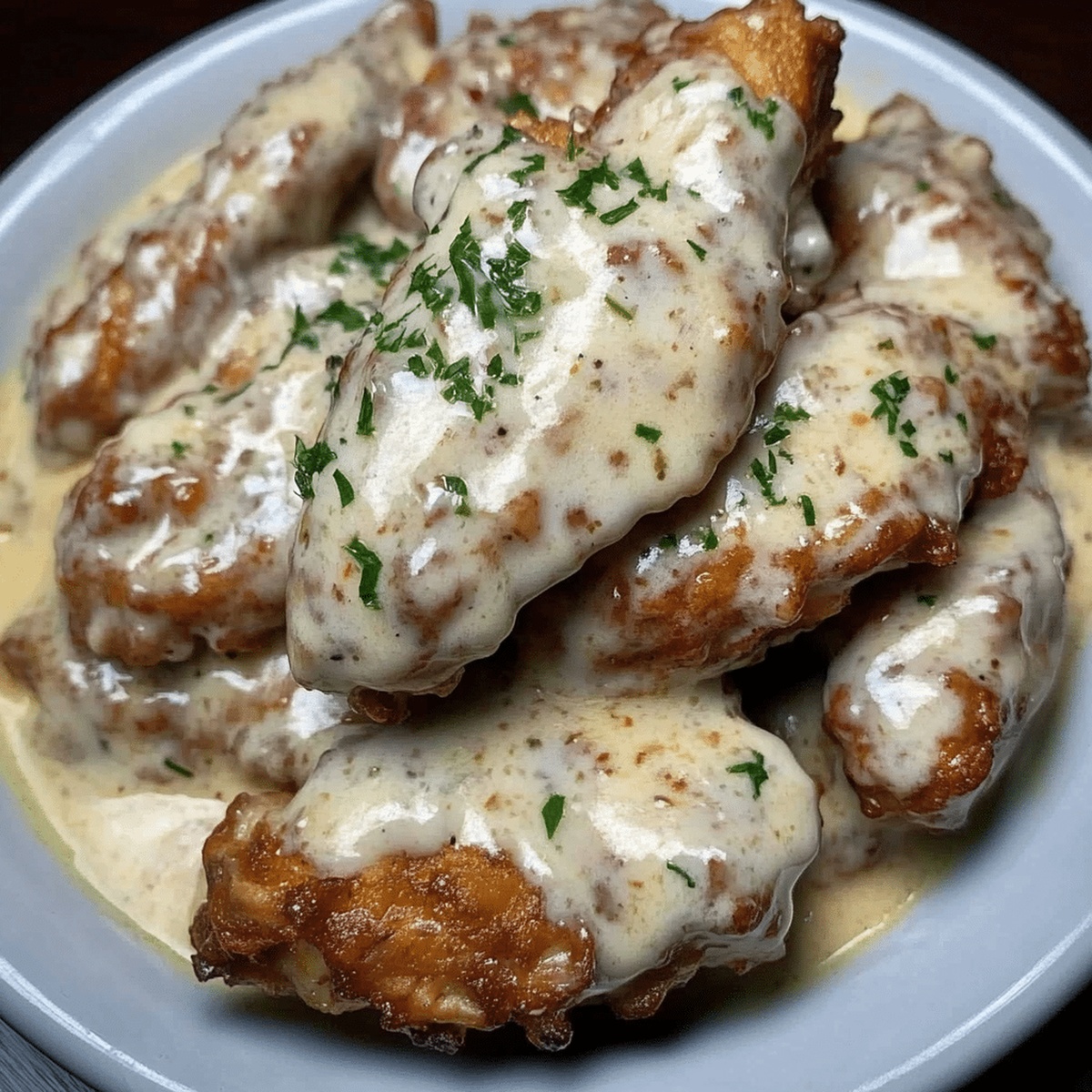 Crispy Alfredo Chicken Wings Recipe
