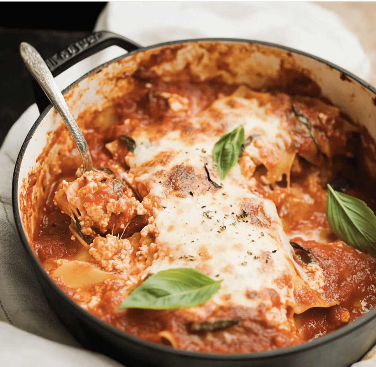 Cheesy One Pot Lasagna Pasta Recipe