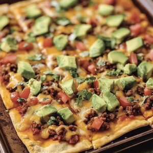 Crispy Sheet Pan Taco Pizza Recipe