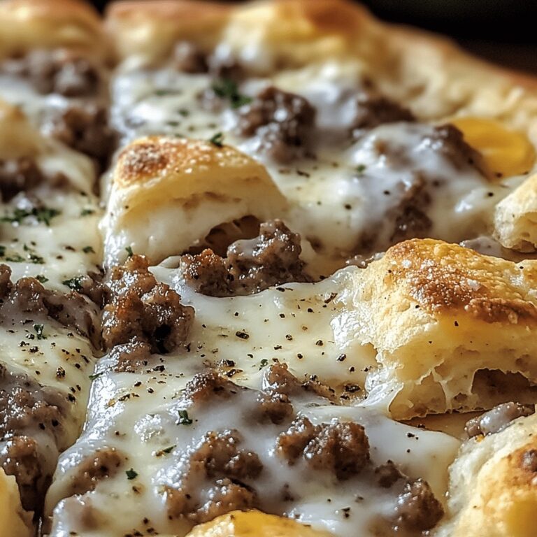 Hearty Biscuits And Sausage Gravy Breakfast Pizza Recipe