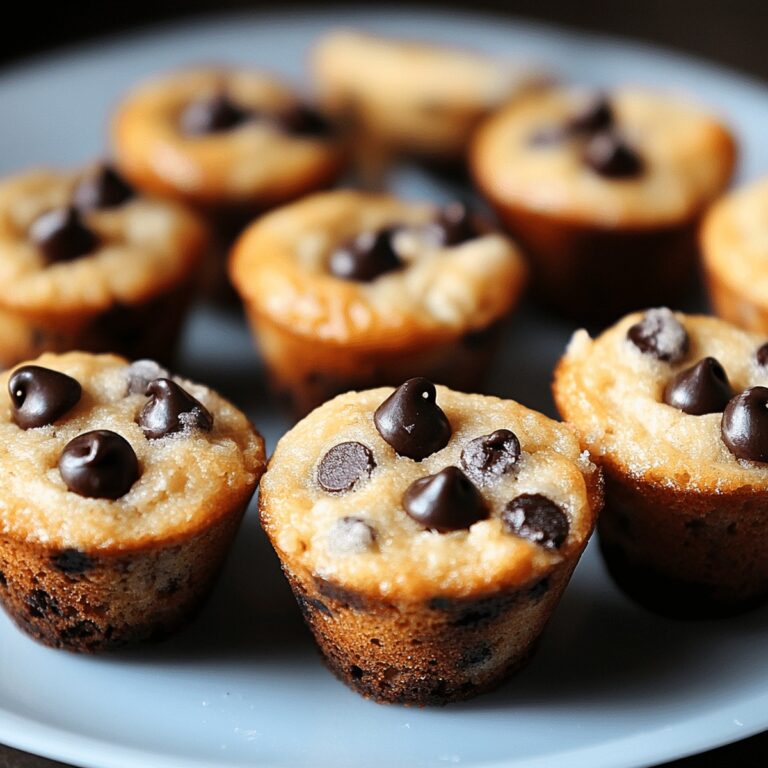 Mini Chocolate Chip Cottage Cheese Banana Muffins Recipe