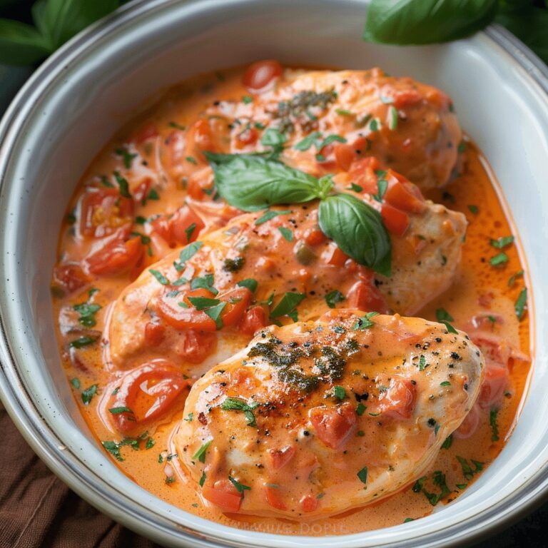 Slow Cooker Creamy Tomato Basil Chicken Breast Recipe