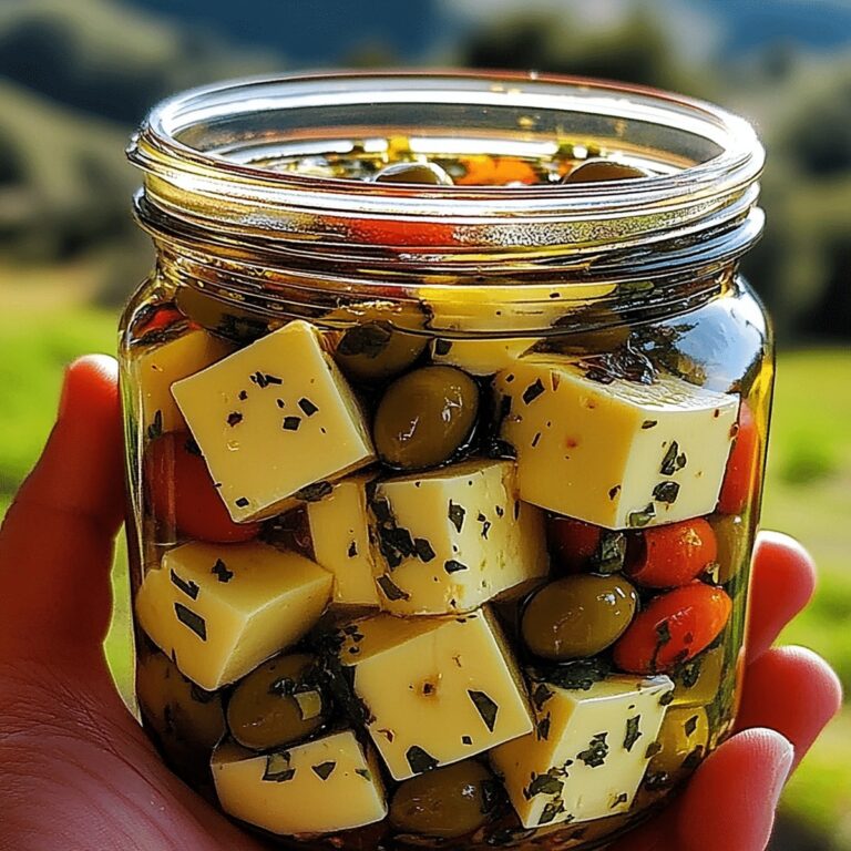 Tangy Marinated Cheese And Olives Recipe