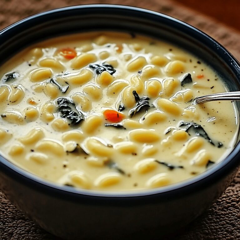 Creamy Macaroni And Spinach Soup Recipe