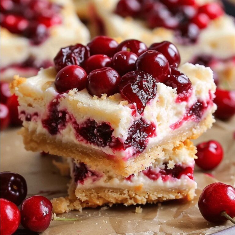 Christmas Cherry Cheesecake Bars Recipe