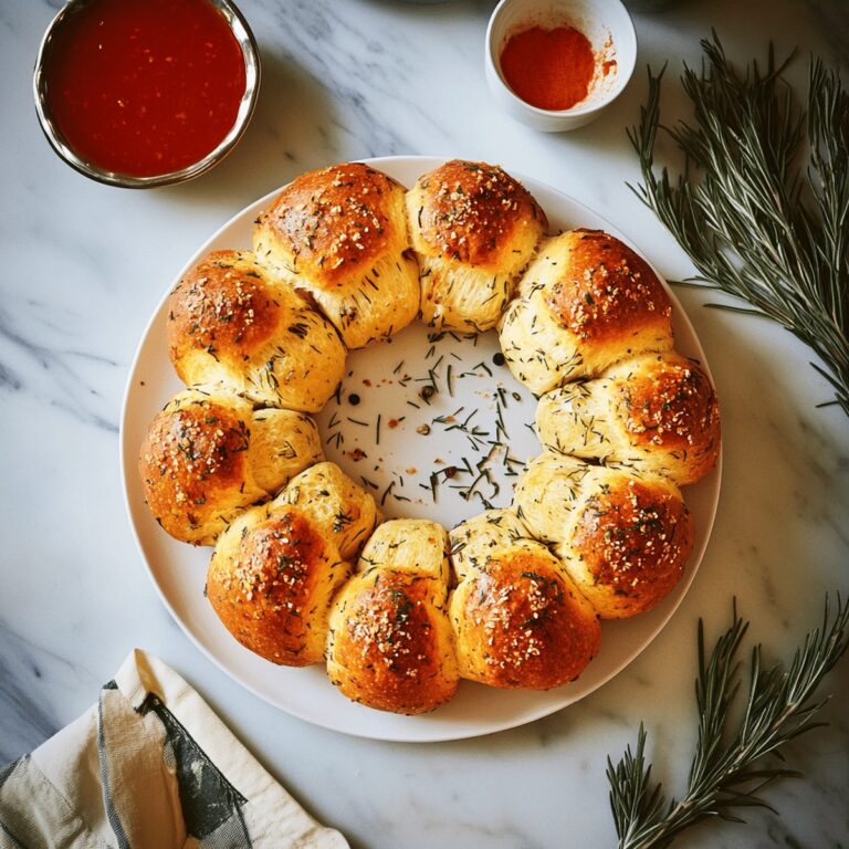 Festive Garlic Bread Wreath Recipe