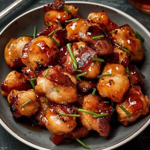 Maple Glazed Bacon Chicken Bites Recipe