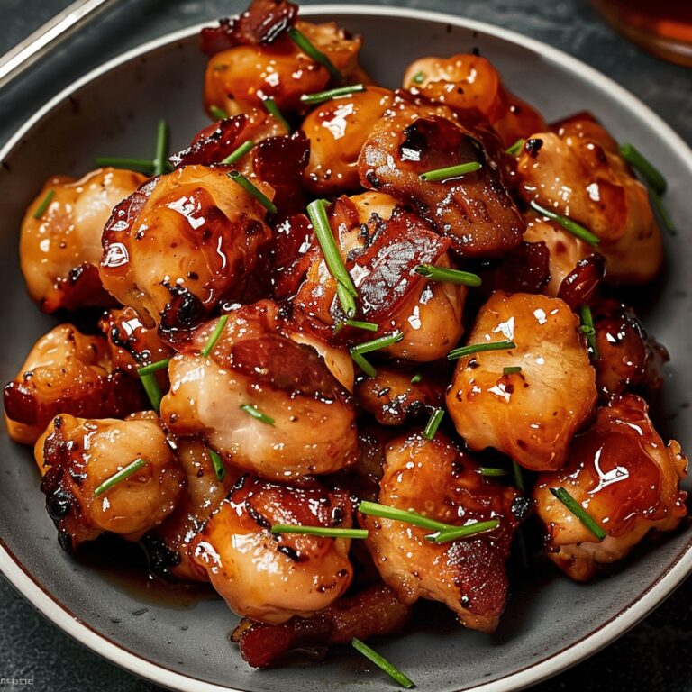 Maple Glazed Bacon Chicken Bites Recipe