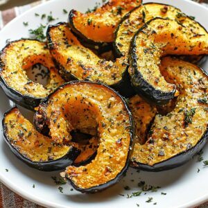 Parmesan Herb Roasted Acorn Squash Recipe