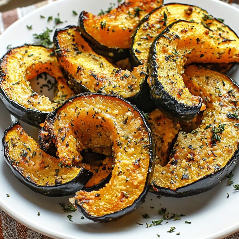 Parmesan Herb Roasted Acorn Squash Recipe
