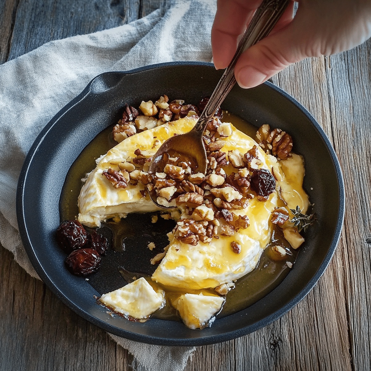 Gooey Baked Brie With Honey And Nuts Recipe