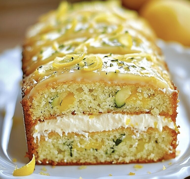 Moist Lemon Zucchini Cake With Cream Cheese Filling Recipe